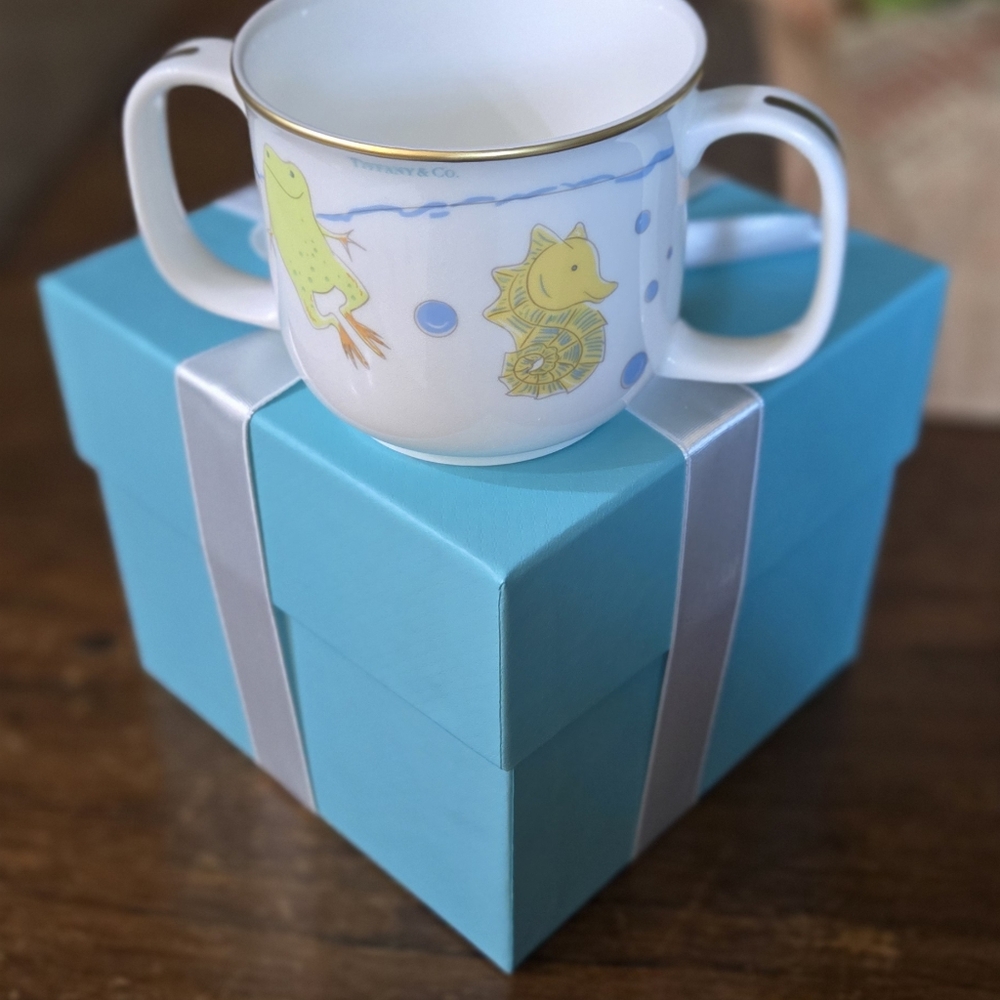 Tiffany & Co Tiny Sea Animals Double-handled Baby Cup - Picture 2 of 11